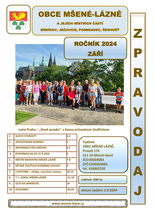 Zpravodaj obce Mšené-lázně