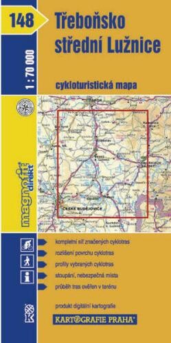 Třeboňsko, střední Lužnicecykloturistická mapa 1:70 000