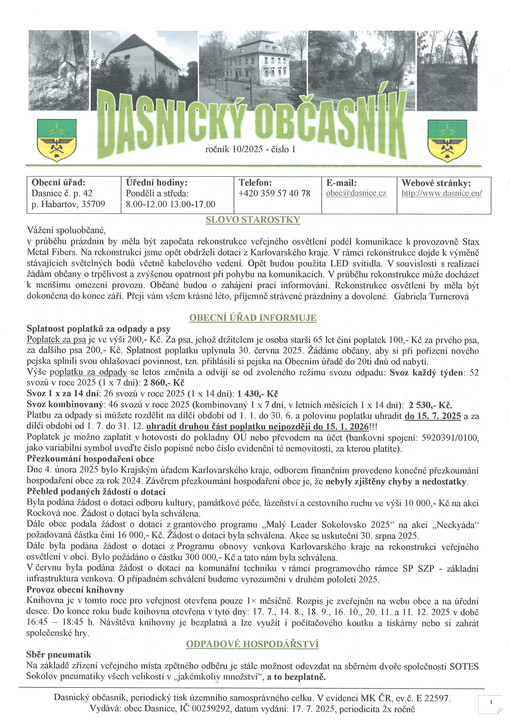 Dasnický občasník