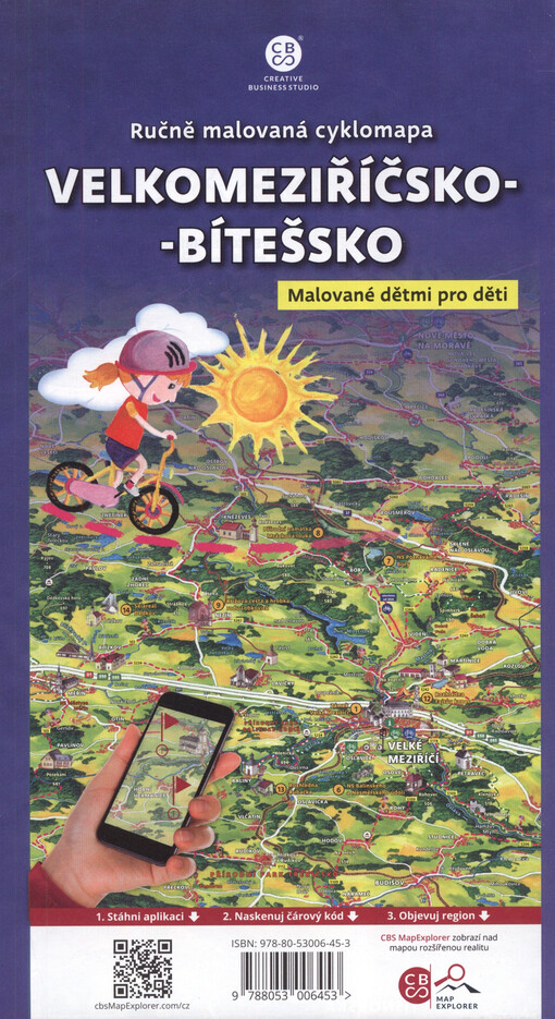 Ručně malovaná cyklomapa Velkomeziříčsko-Bítešsko : malované dětmi pro děti