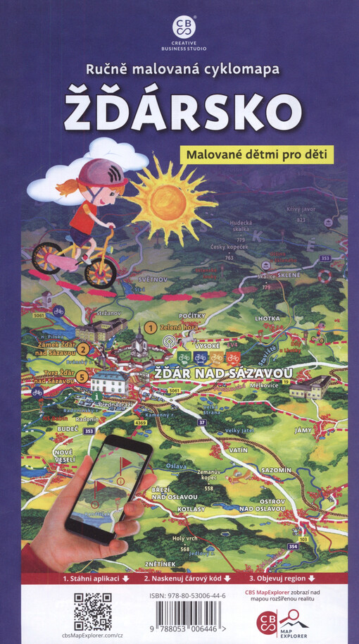 Ručně malovaná cyklomapa Žďársko : malované dětmi pro děti
