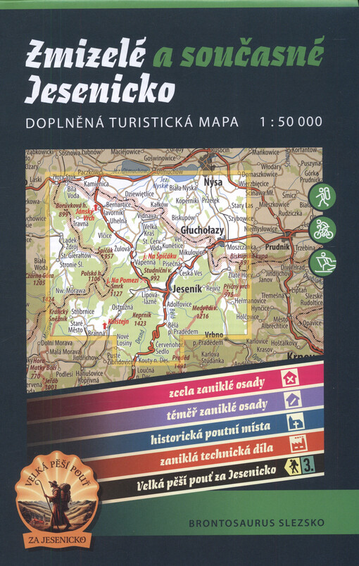 Zmizelé a současné Jesenicko : doplněná turistická mapa 1:50 000