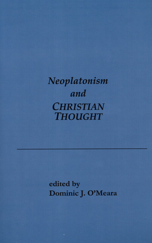 Neoplatonism and christian thought