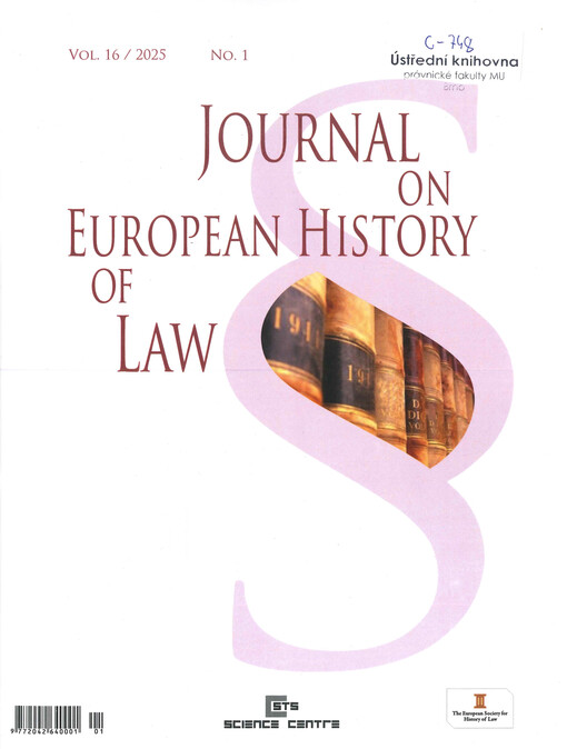 Journal on European History of Law