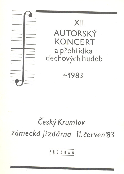 XII. autorský koncert a přehlídka dechových hudeb 1983 : program
