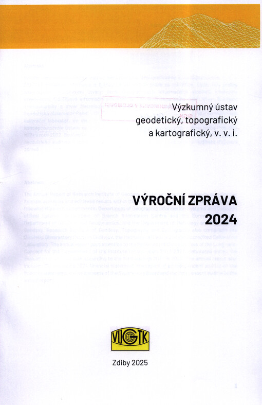 Výroční zpráva VÚGTK za rok ...