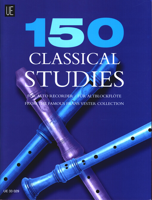 150 Classical Studies for alto recorder from the famous Frans Vester Collection