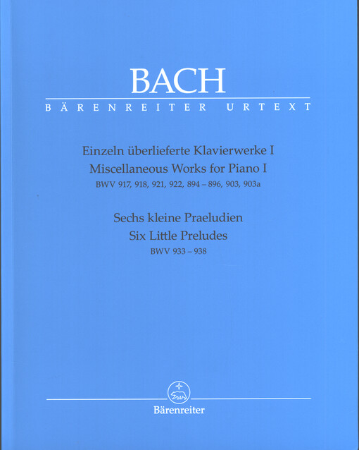 Einzeln überlieferte Klavierwerke. I