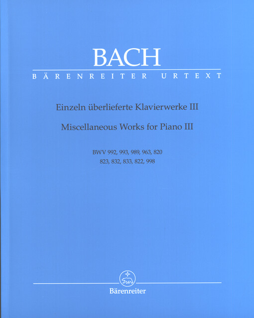 Einzeln überlieferte Klavierwerke. III