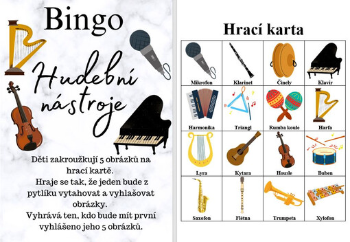 Bingo - hudební nástroje