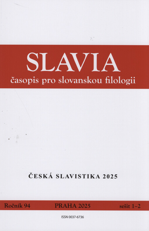 Slavia : časopis pro slovanskou filologii
