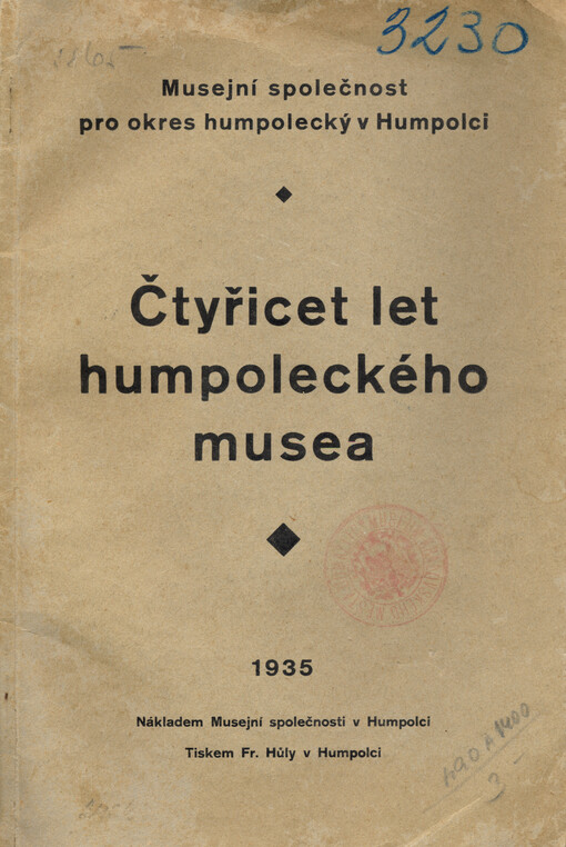 Čtyřicet let okresního musea humpoleckého