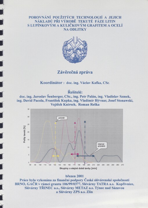 Porovnání použitých technologií a jejich nákladů při výrobě tekuté fáze litin s lupínkovým a kuličkovým grafitem a ocelí na odlitky :[závěrečná zpráva] : seminář 8. března 2001, Brno