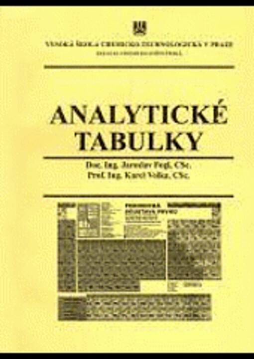 Analytické tabulky / Jaroslav Fogl, Karel Volka