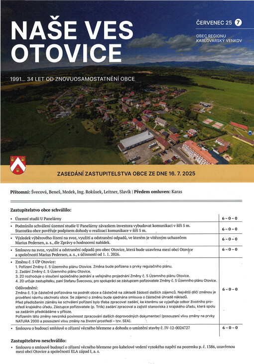 Naše ves : otovické noviny : otovické vydání