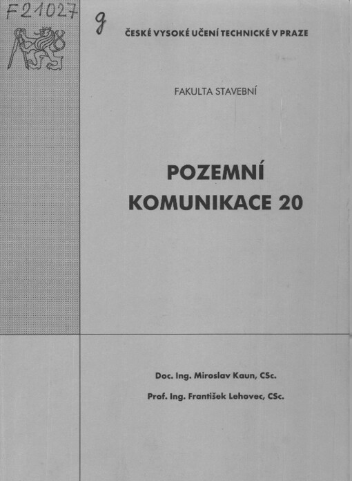 Pozemní komunikace 20