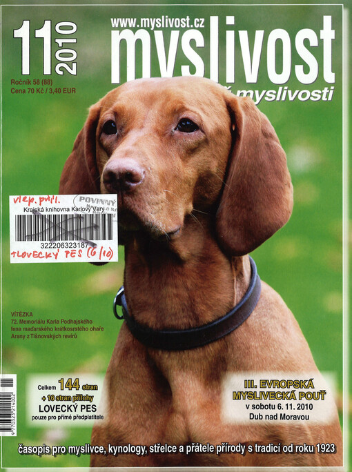 Myslivost : odborný časopis pro lidovou myslivost