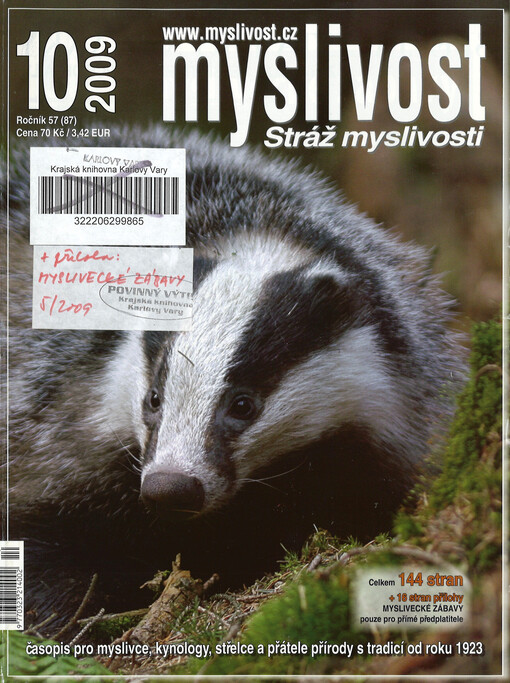 Myslivost : odborný časopis pro lidovou myslivost