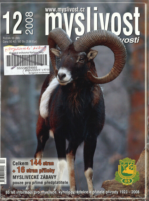 Myslivost : odborný časopis pro lidovou myslivost