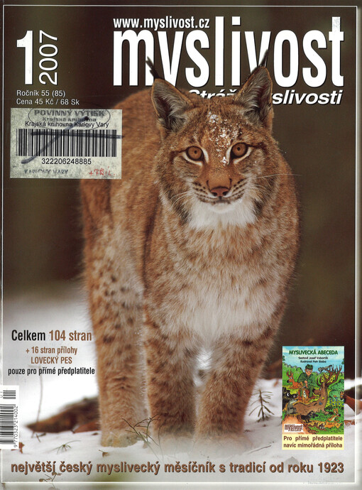 Myslivost : odborný časopis pro lidovou myslivost