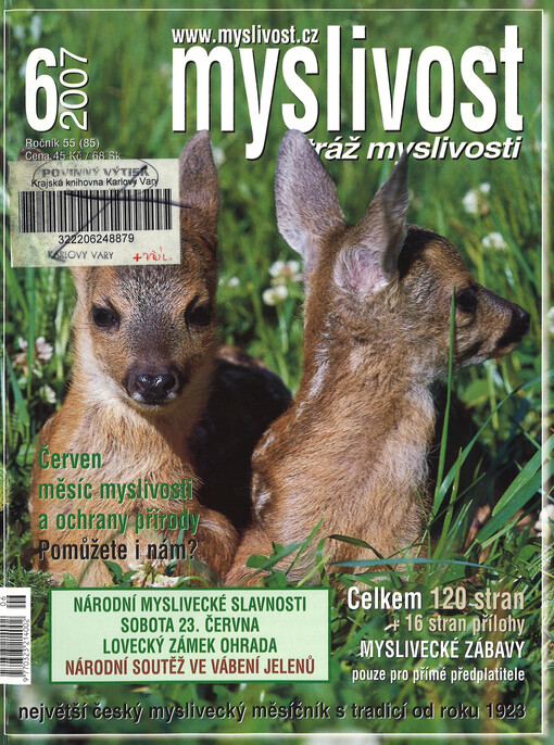 Myslivost : odborný časopis pro lidovou myslivost
