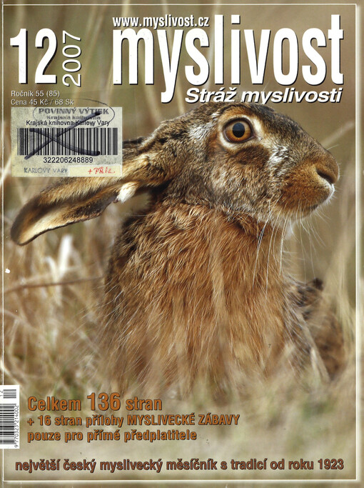 Myslivost : odborný časopis pro lidovou myslivost