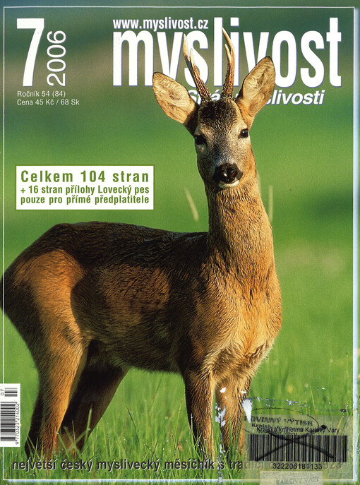 Myslivost : odborný časopis pro lidovou myslivost