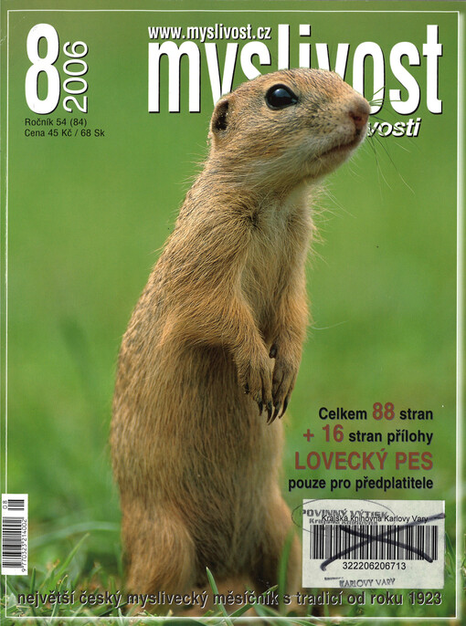Myslivost : odborný časopis pro lidovou myslivost