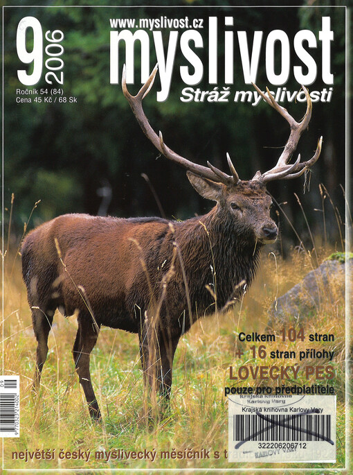 Myslivost : odborný časopis pro lidovou myslivost