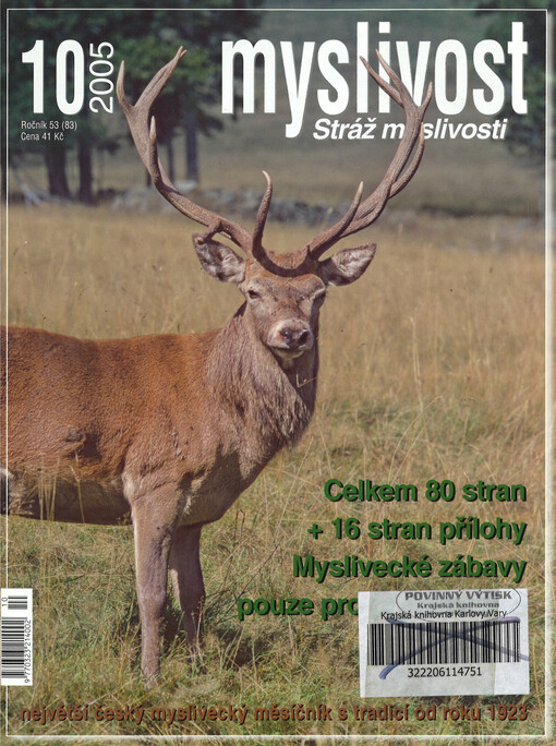Myslivost : odborný časopis pro lidovou myslivost