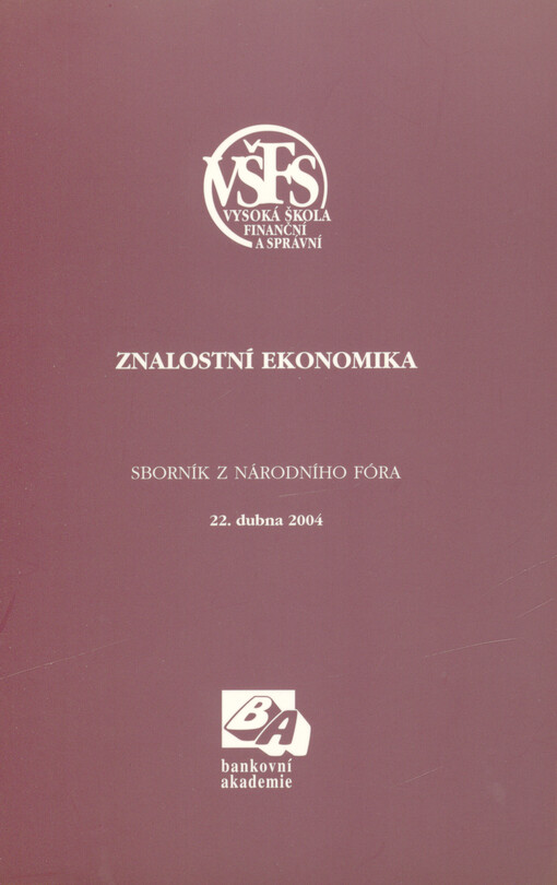 Znalostní ekonomika : (vzdělání, znalosti a 