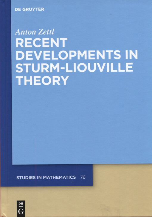 Recent developments in Sturm-Liouville theory
