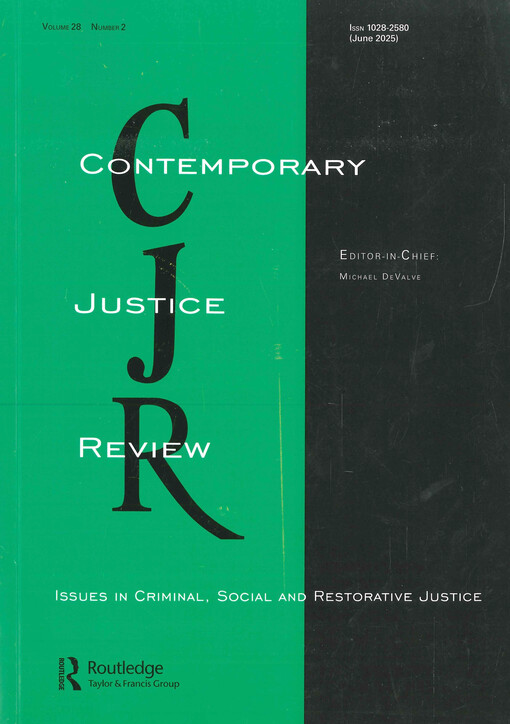 Contemporary justice review : issues in criminal, social and restorative justice.