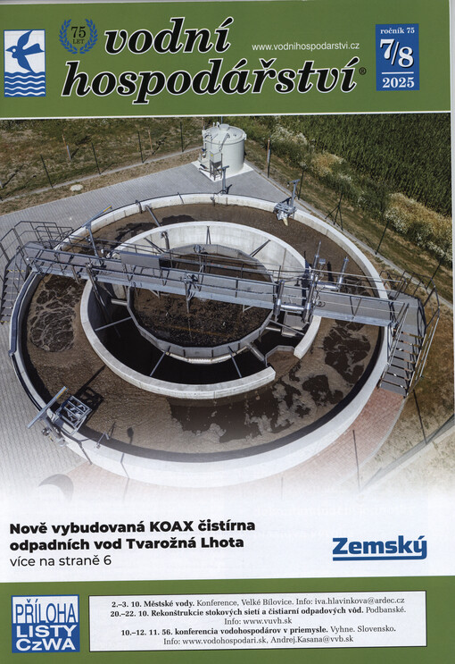 Vodní hospodářství = Water management : specializovaný vědeckotechnický časopis pro projektování, realizaci a plánování ve vodním hospodářství a souvisejících oborech životního prostředí v ČR a SR