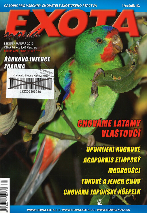Nová exota : časopis pro všechny chovatele exotického ptactva