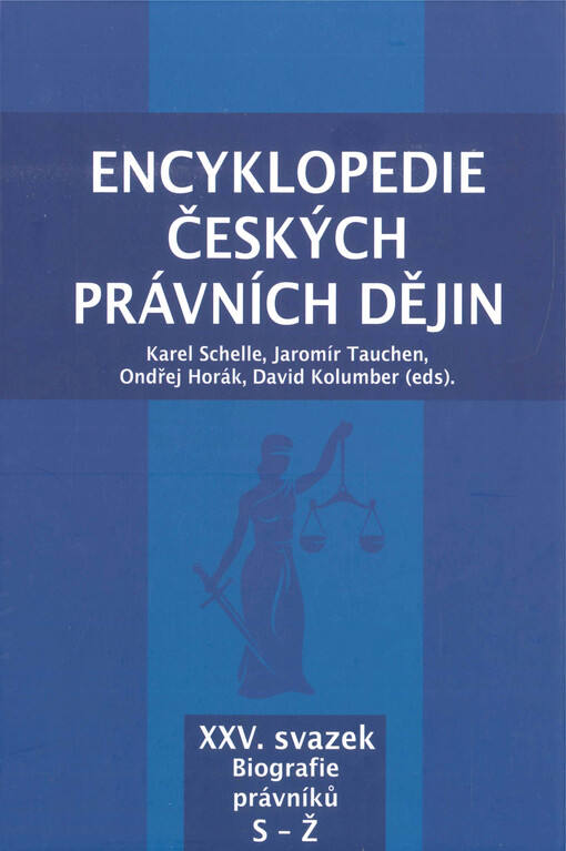 Encyklopedie českých právních dějin. XXV. svazek, Biografie právníků S - Ž