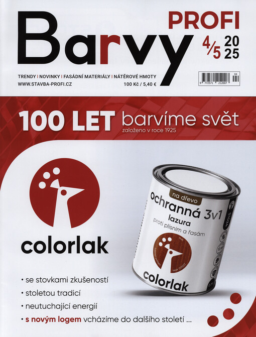 Barvy profi : trendy, fasádní materiály, nátěrové hmoty