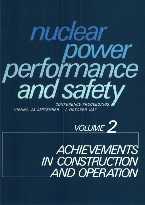 Nuclear power performance and safety.Volume 2,Achievements in construction and operation