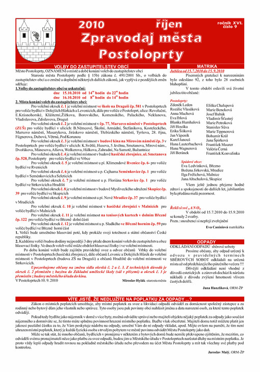 Zpravodaj města Postoloprty