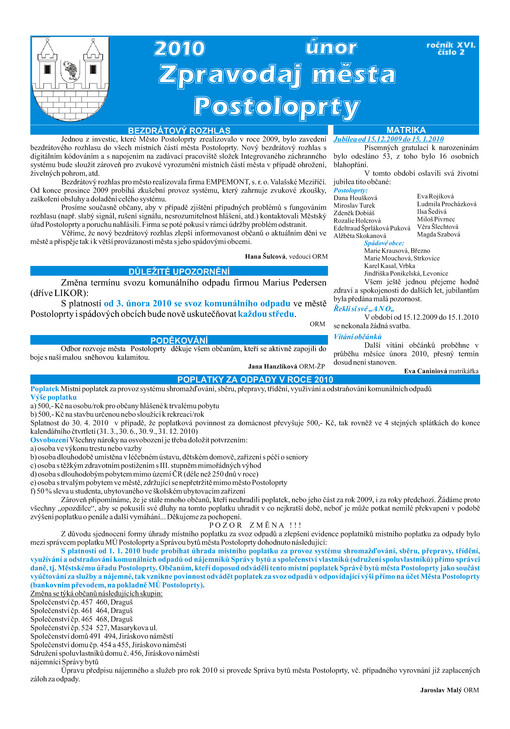Zpravodaj města Postoloprty