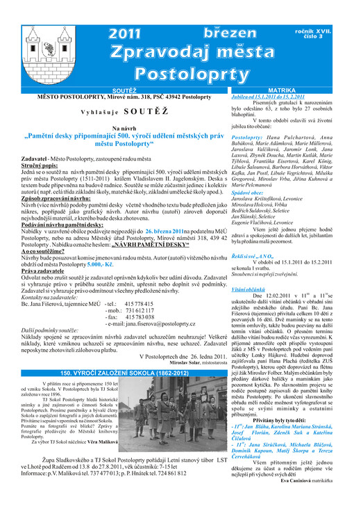 Zpravodaj města Postoloprty