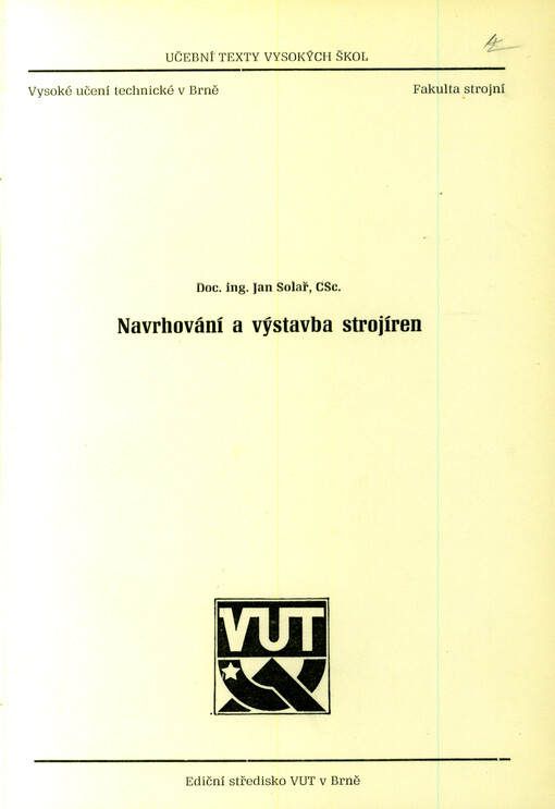 Navrhování a výstavba strojíren