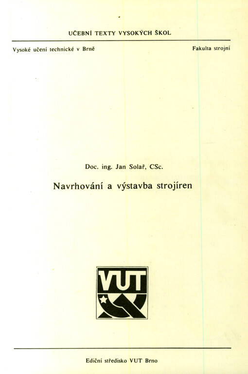 Navrhování a výstavba strojíren