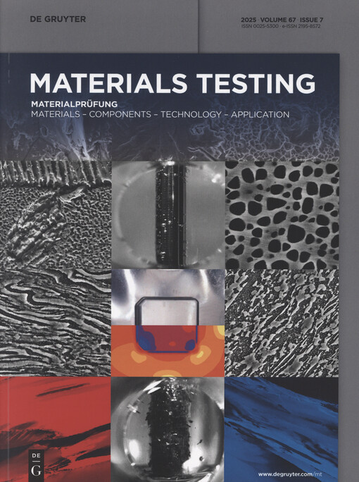Materialprüfung = Materials testing : Materials - components - technology - application