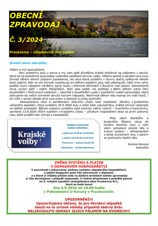 Obecní zpravodaj : Prackovice - Litochovice nad Labem