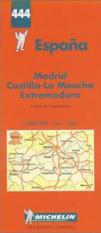 Spain =Madrid, Castilla-La Mancha, Extremadura : motoring & tourist map