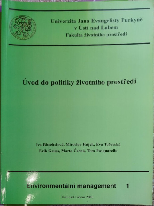 Úvod do politiky životního prostředí