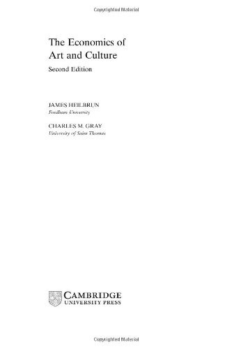 The economics of art and culture