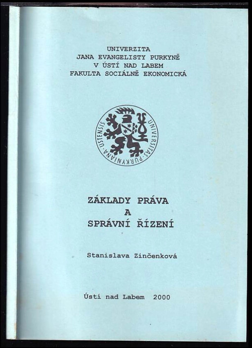 Základy práva a správní řízení