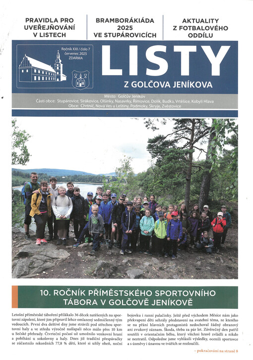 Listy z Golčova Jeníkova : pro obce: Golčův Jeníkov, Dolík, Chlumek, Chrtníč, Kobylí Hlava, Nasavrky, Nová Ves, Olšinky, Podmoky, Římovice, Skryje, Sirákovice, Stupárovice, Vrtěšice a Zvěstovice